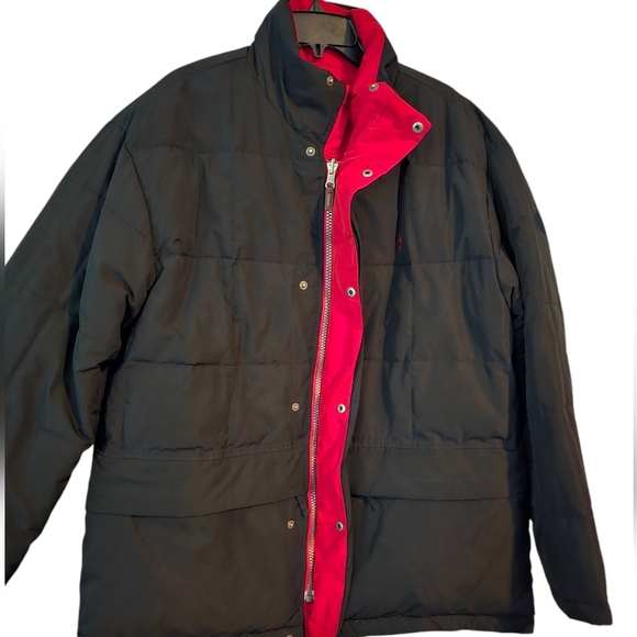 Vintage Polo Ralph Lauren 2 IN 1 Puffer Down Reversible Jacket Red/Black XL - Picture 4 of 16